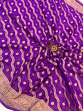 Purple Pure Banarasi Khaddi Georgette Saree - Aura Benaras