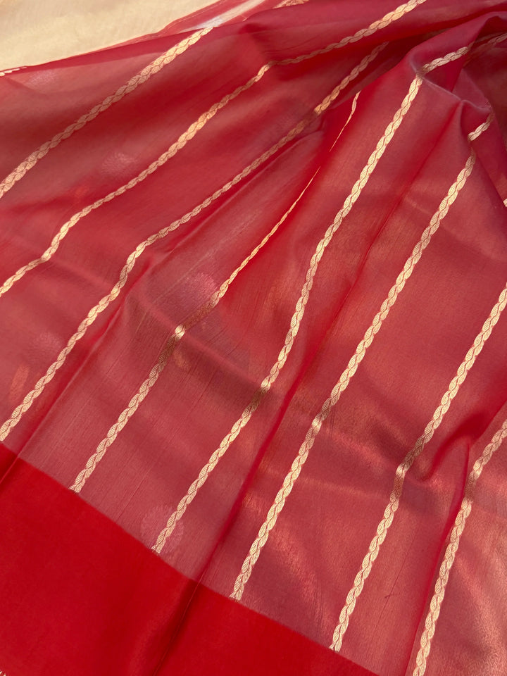 Golden Pure Tissue Silk Handloom Banarasi Saree