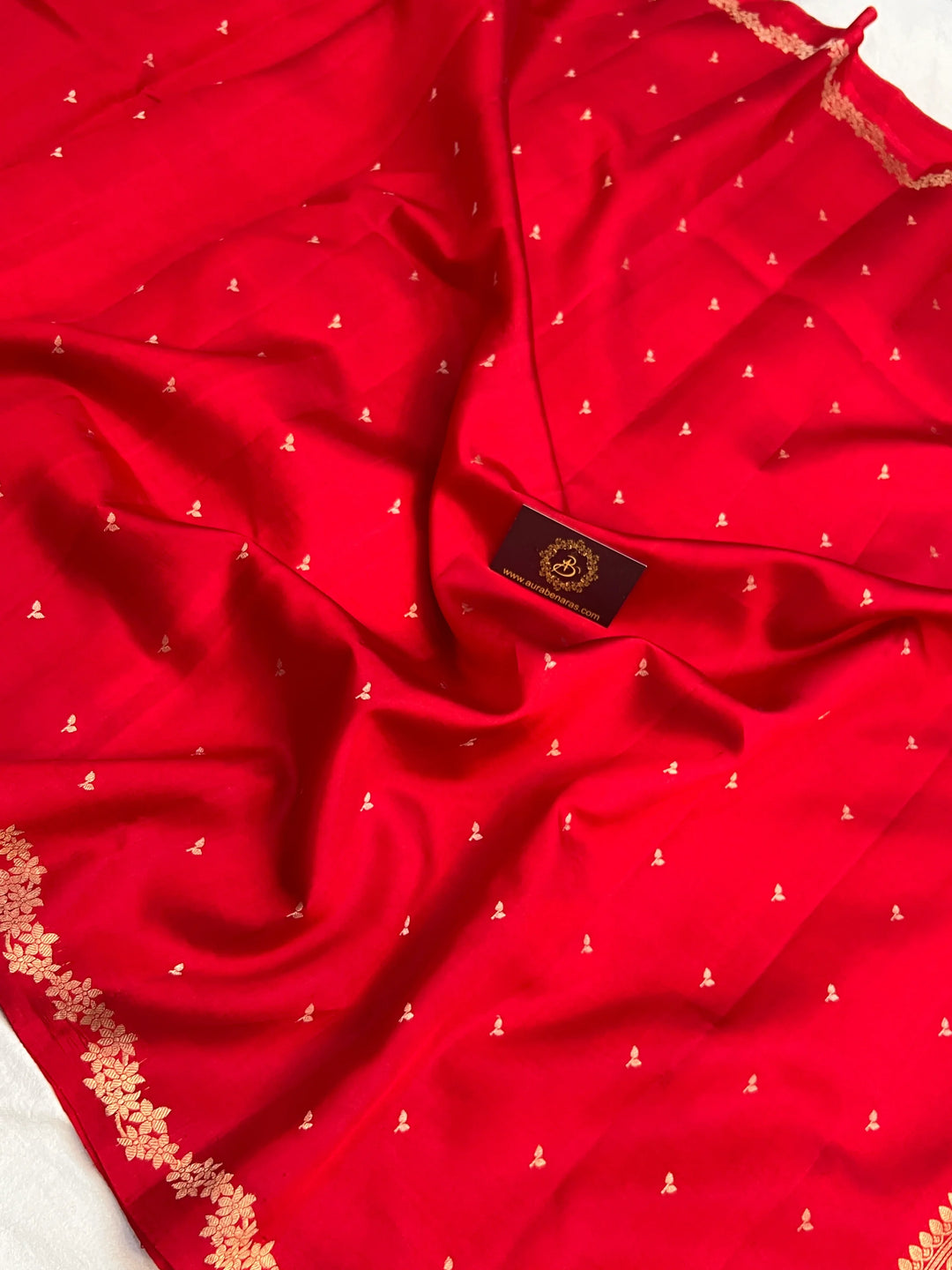 Red Banarasi Silk Saree | Kadhwa & Designer Border