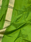 Green Pure Banarasi Handloom Katan Silk Saree - Aura Benaras