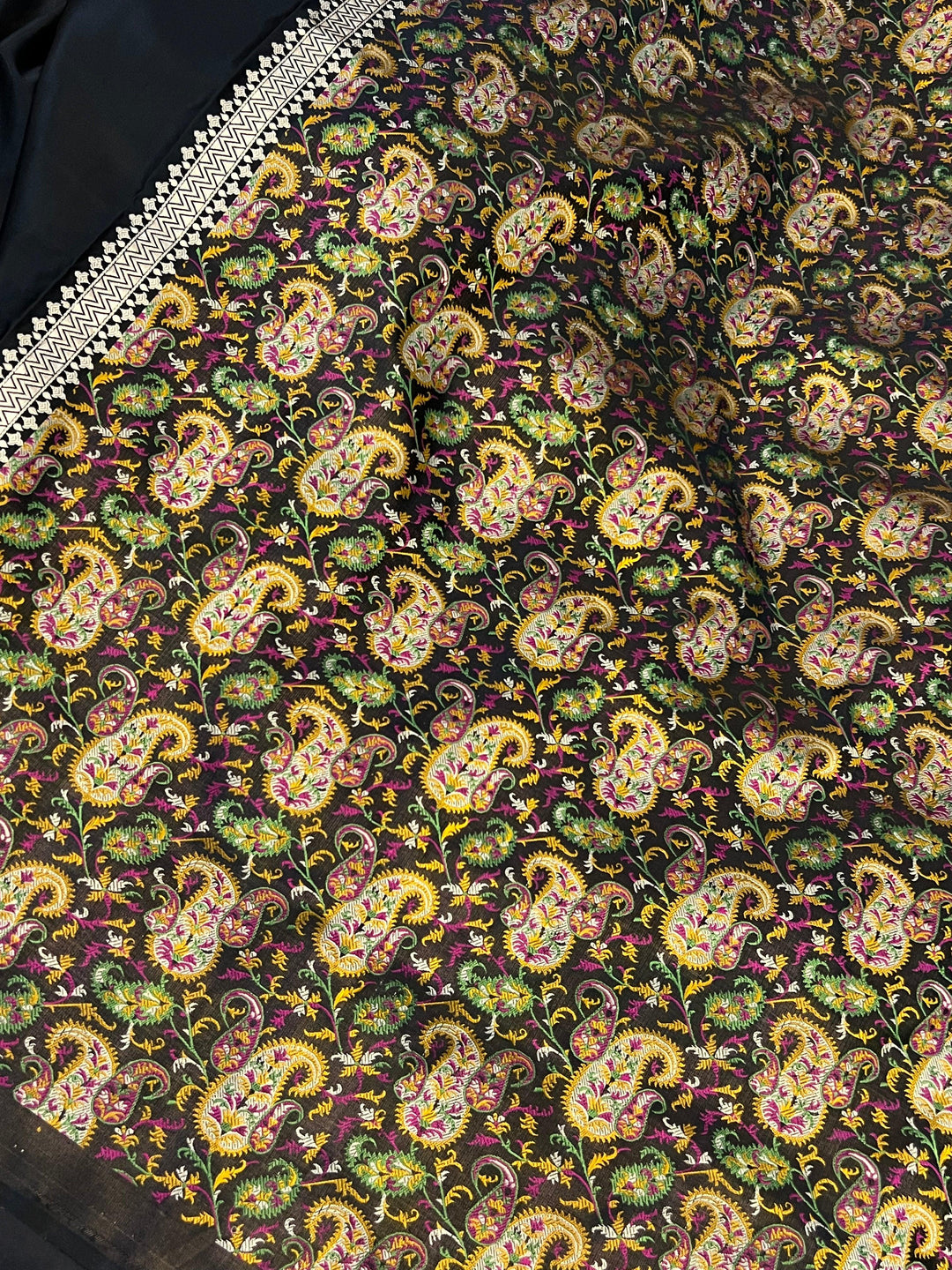 Black Pure Banarasi Handloom Katan Satin Silk Saree