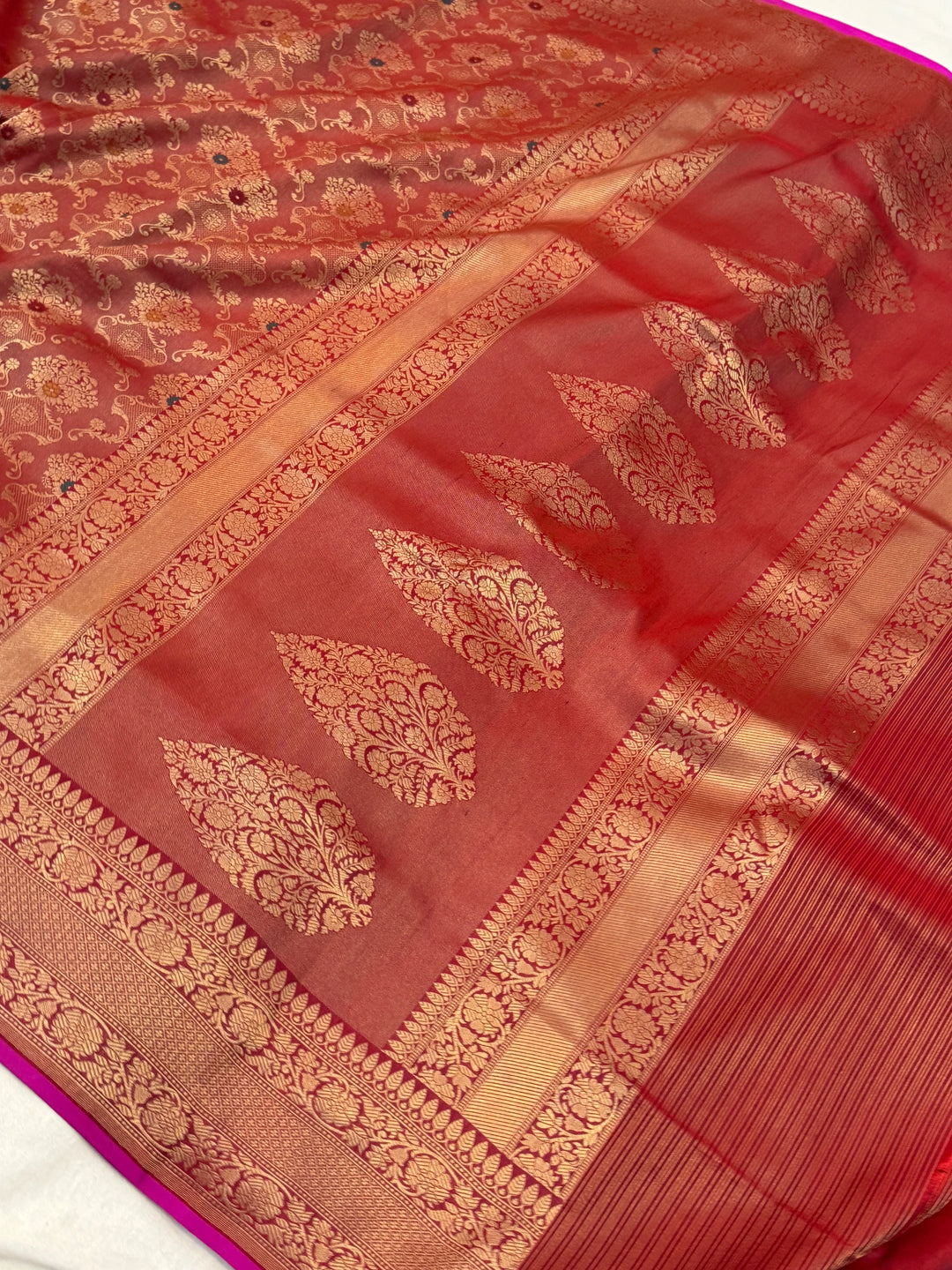 Maroon Pure Banarasi Handloom Katan Silk Saree