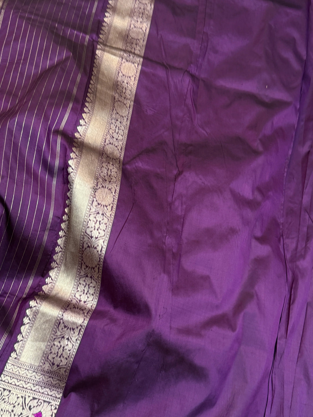 Purple Banarasi Handloom Katan Silk Saree