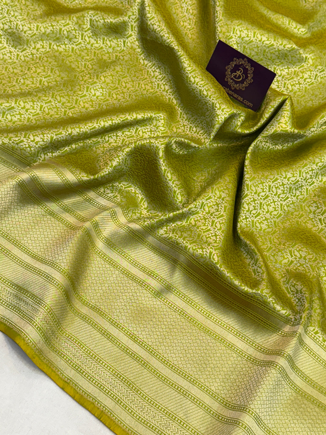 Pirate Green Banarasi Handloom Katan Silk Saree