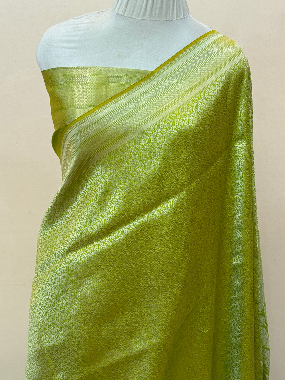 Pirate Green Banarasi Handloom Katan Silk Saree