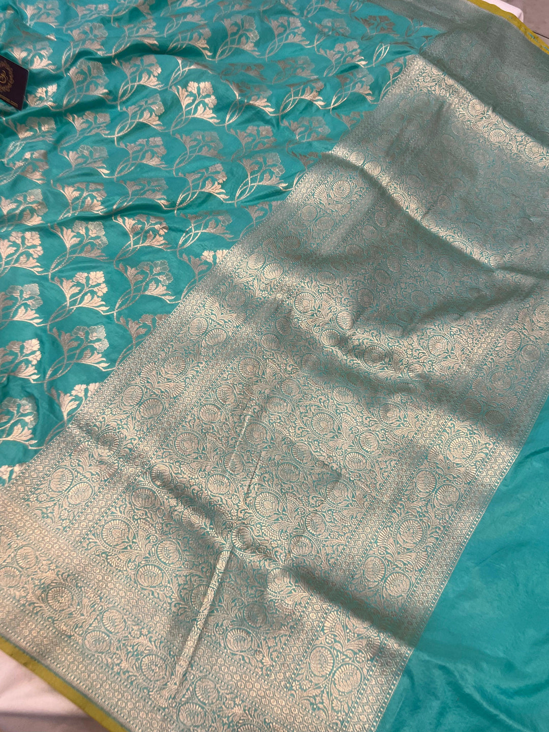 Blue Pure Banarasi Handloom Katan Silk Saree - Aura Benaras