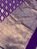 Purple Pure Banarasi Handloom Katan Silk Saree - Aura Benaras