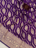 Purple Pure Banarasi Handloom Katan Silk Saree - Aura Benaras