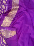 Purple Pure Banarasi Handloom Katan Silk Saree - Aura Benaras