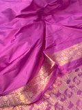 Pink Pure Banarasi Handloom Katan Silk Saree - Aura Benaras