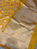 Pastel Orange Pure Banarasi Handloom Katan Silk Saree - Aura Benaras