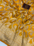 Pastel Orange Pure Banarasi Handloom Katan Silk Saree - Aura Benaras