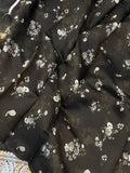 Black Banarasi Handloom Kora Silk Saree - Aura Benaras