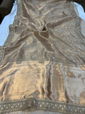 Golden Banarasi Handloom Organza Tissue Silk Saree - Aura Benaras