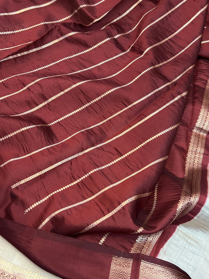 White Pure Silk Handloom Banarasi Saree