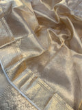 Golden Pure Banarasi Handloom Tissue Silk Saree