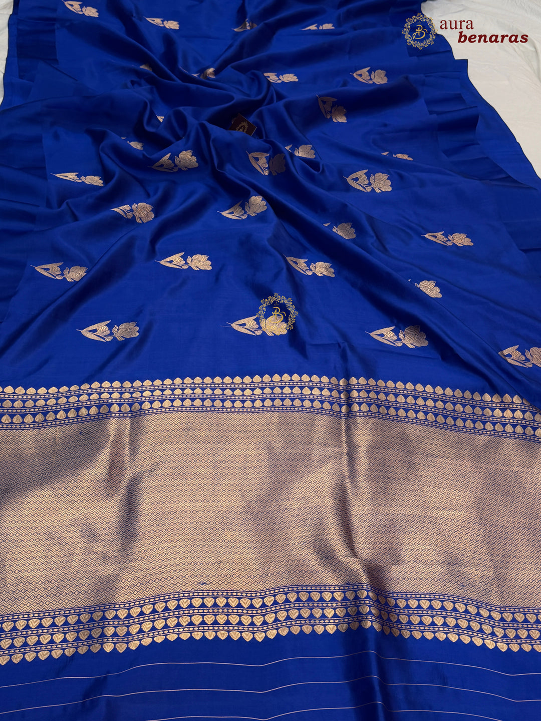 Royal Blue Banarasi Silk Saree with Kadhwa Butas