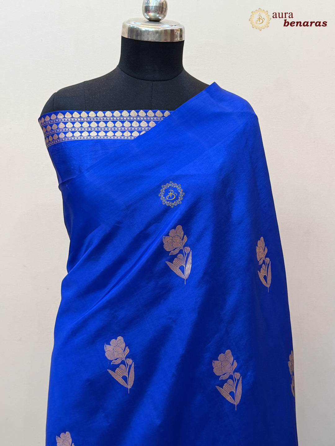 Royal Blue Banarasi Silk Saree with Kadhwa Butas