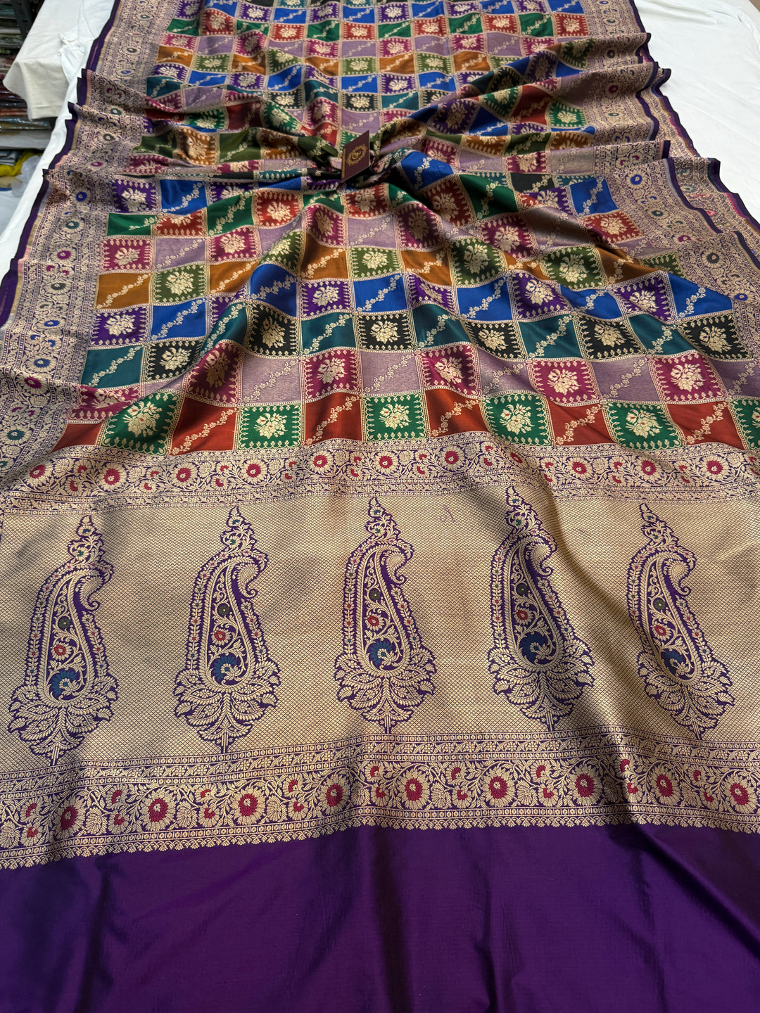 Buy Wine Rangkaat Banarasi Katan Silk Saree 