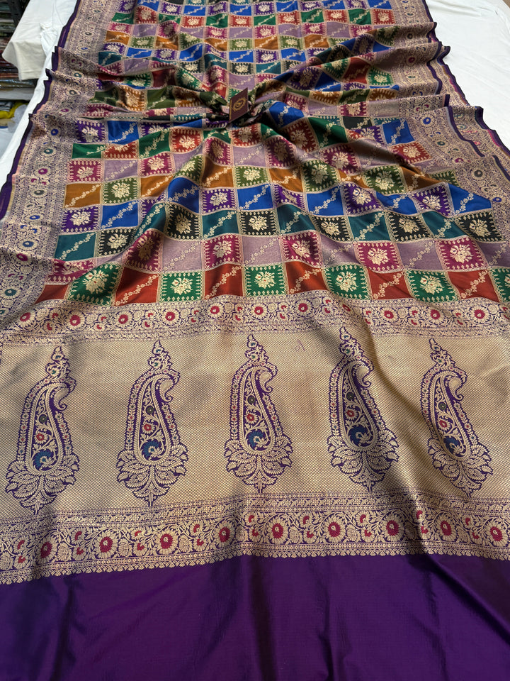 Buy Wine Rangkaat Banarasi Katan Silk Saree 