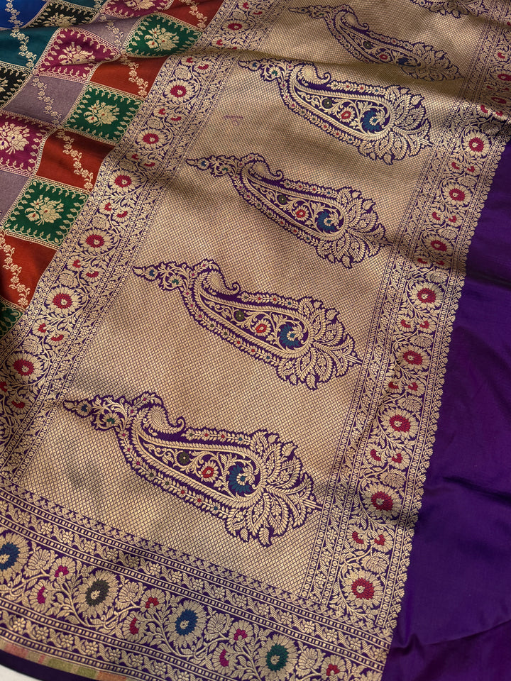 Buy Wine Rangkaat Banarasi Katan Silk Saree 