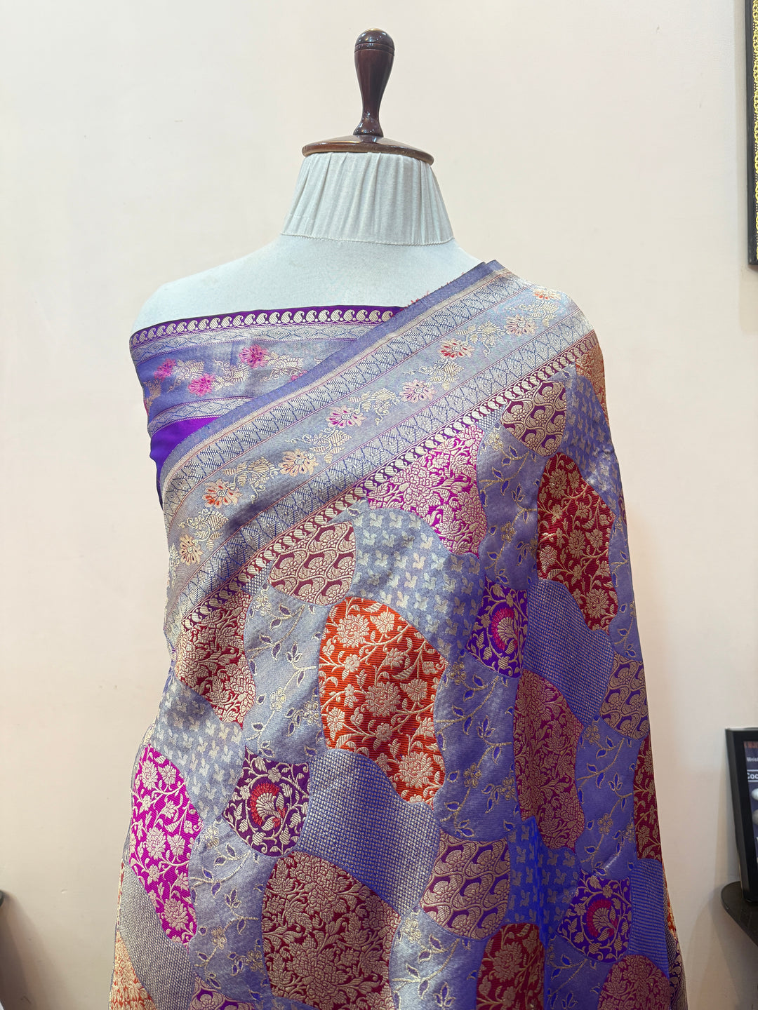 Purple Pure Katan silk Handloom Banarasi Saree