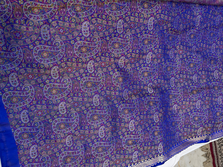 Royal Blue Banarasi Handloom Katan Satin Silk Saree 