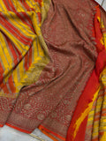 Yellow Rangkat Pure Banarasi Khaddi Georgette Saree - Aura Benaras