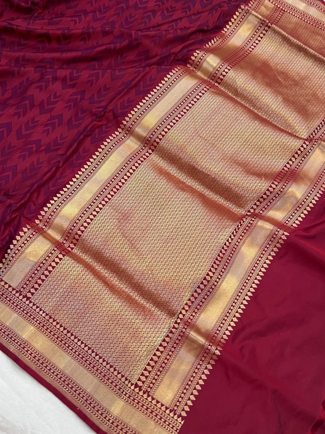 Shop Tanchui Katan Silk Banarasi Saree with Kadhwa Border