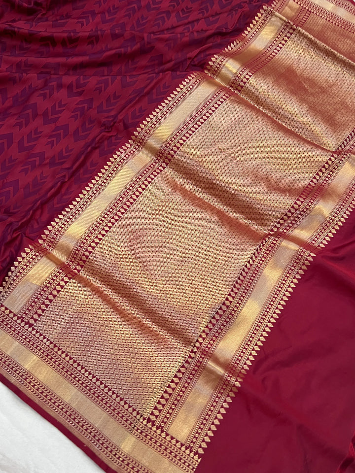 Shop Tanchui Katan Silk Banarasi Saree with Kadhwa Border