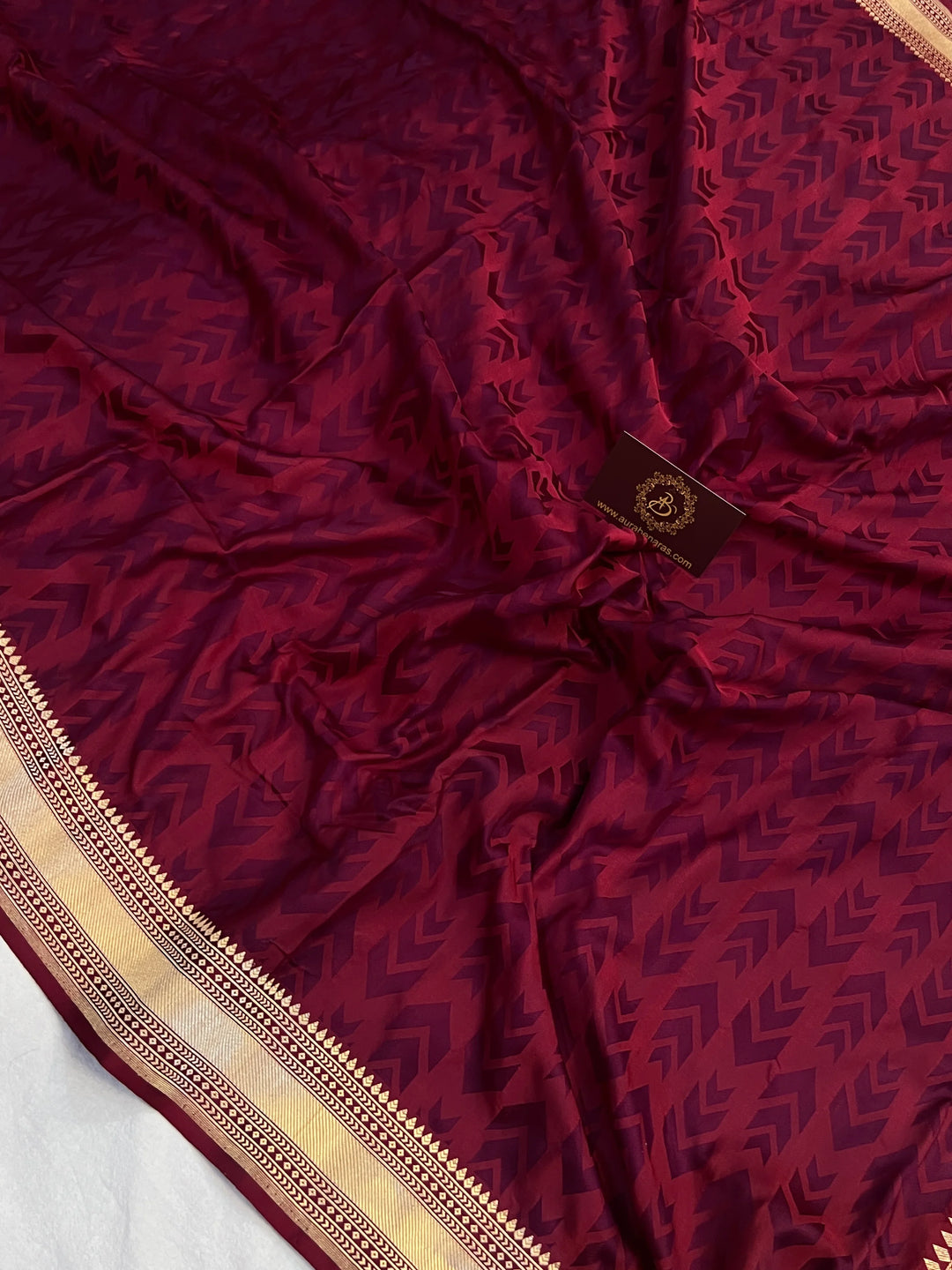 Shop Tanchui Katan Silk Banarasi Saree with Kadhwa Border