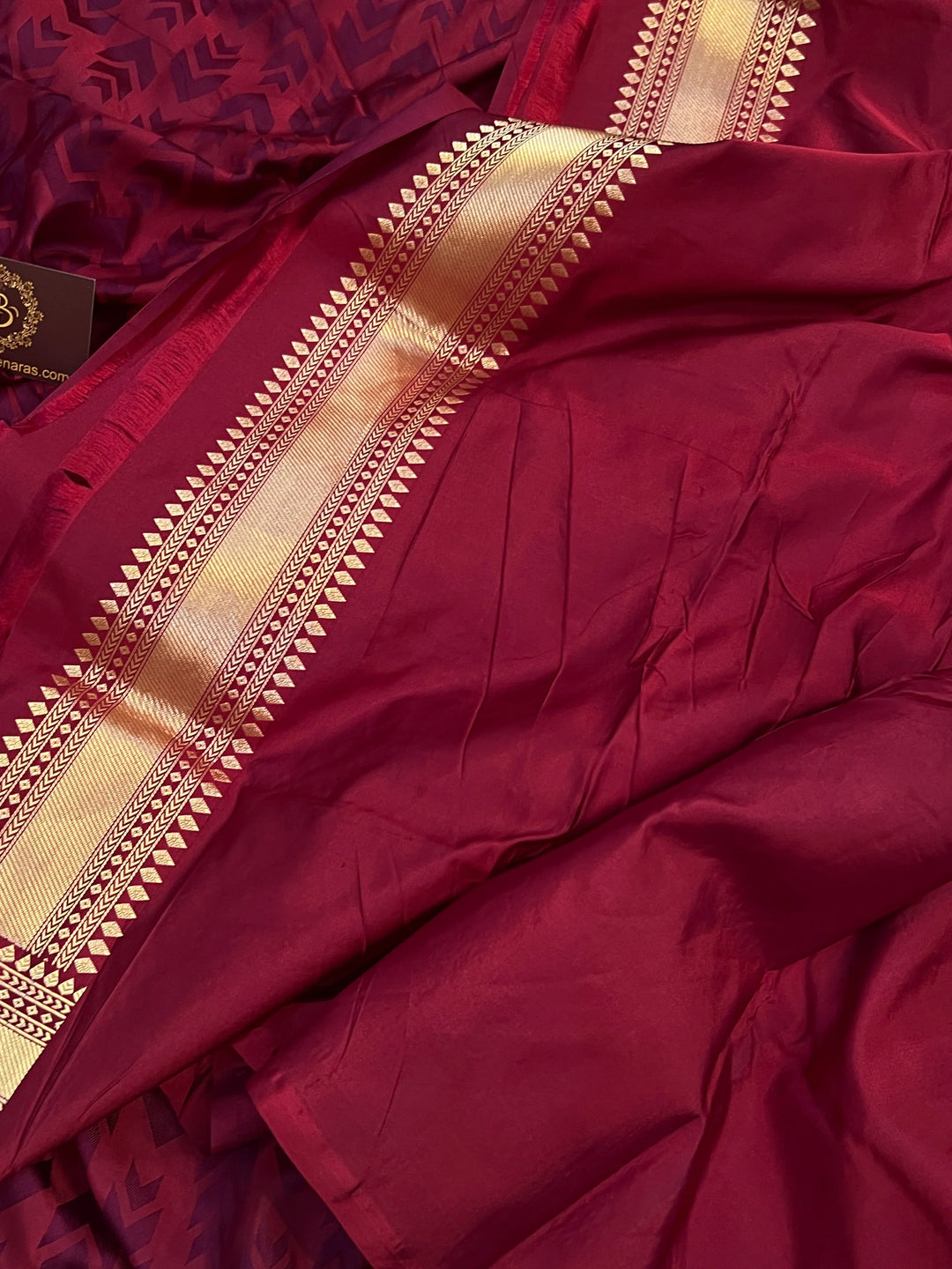 Shop Tanchui Katan Silk Banarasi Saree with Kadhwa Border