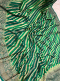 Green Rangkat Pure Banarasi Khaddi Georgette Saree - Aura Benaras