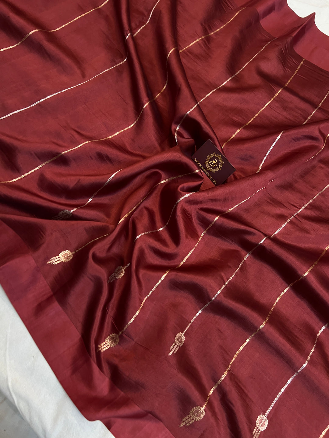 Maroon Pure Silk Handloom Banarasi Saree