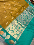 Golden Brown Banarasi Handloom Katan Silk Saree