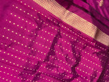 Purple Banarasi Handloom Katan Silk Saree - Aura Benaras