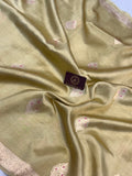 Golden Pure Banarasi Handloom Silk Saree - Aura Benaras