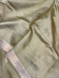 Golden Pure Banarasi Handloom Silk Saree - Aura Benaras