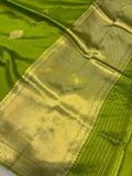 Mehendi Green Pure Banarasi Handloom Silk Saree - Aura Benaras