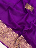 Purple Pure Banarasi Khaddi Georgette Saree - Aura Benaras