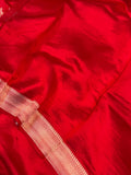 Red Pure Banarasi Handloom Silk Saree - Aura Benaras