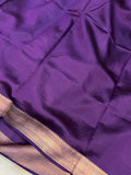 Purple Pure Banarasi Handloom Silk Saree - Aura Benaras