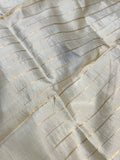 Cream Pure Banarasi Handloom Silk Saree