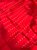 Red Pure Banarasi Handloom Silk Saree - Aura Benaras