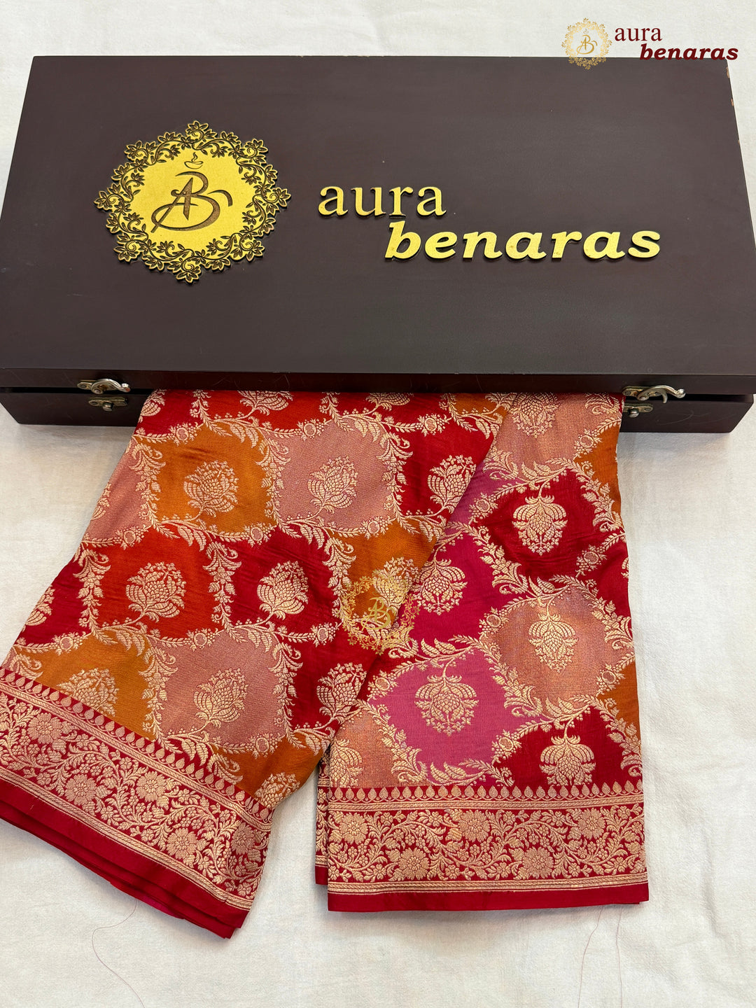 Red Rangkaat Pure Katan Silk Handloom Banarasi Dupatta