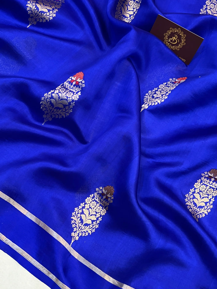 Royal Blue Pure Banarasi Handloom Silk Saree