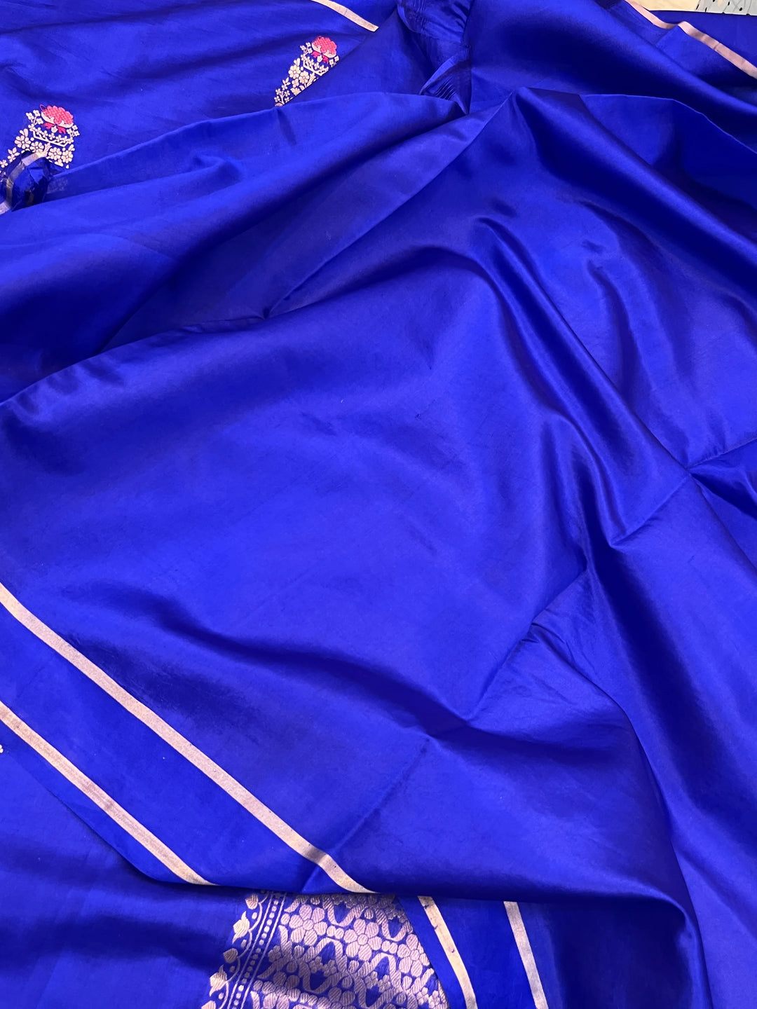 Royal Blue Pure Banarasi Handloom Silk Saree