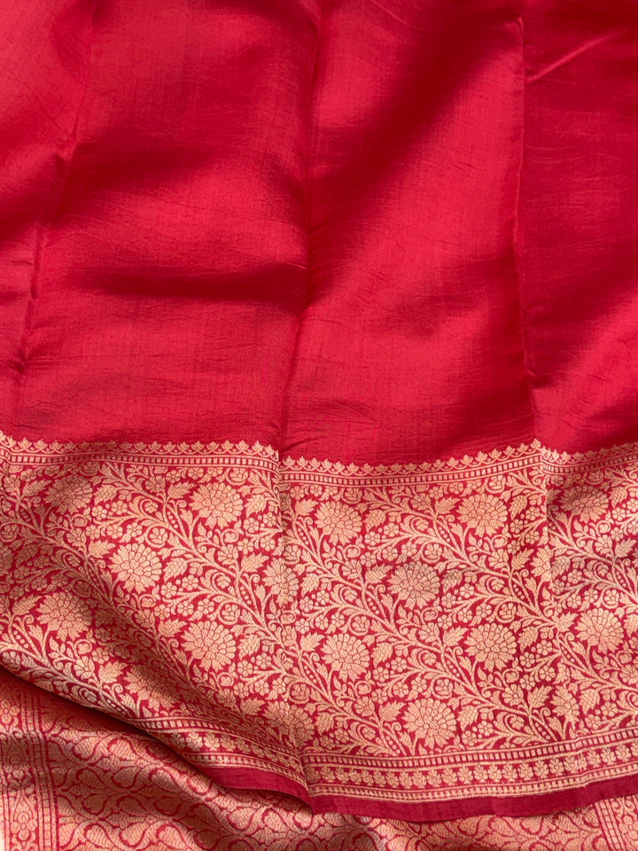 Cream Pure Banarasi Handloom Silk Saree - Aura Benaras