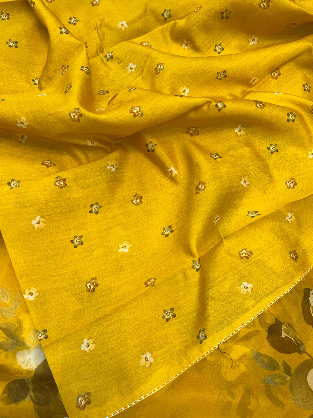 Yellow Banarasi Handloom Kora Silk Saree