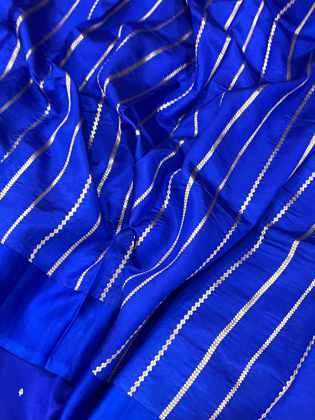 Royal Blue Pure Banarasi Handloom Silk Saree - Aura Benaras